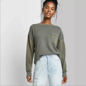 Target Long Sleeve Round Neck Boxy Shirt
